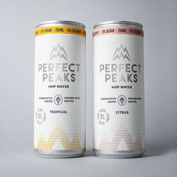 Perfect Peaks Hop Water: MIXED (6 TROPICAL & 6 CITRUS Flavour)  12x250ml cans